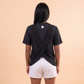 Black Cross-Mesh Tee
