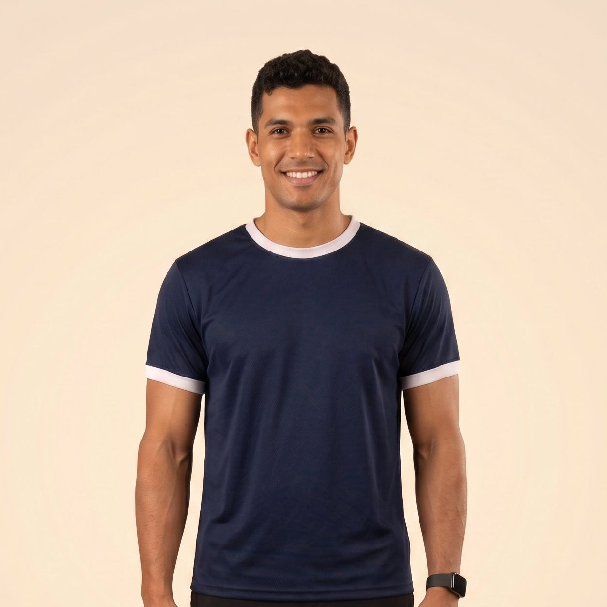 Navy Ringer Tee